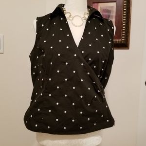 Black & White Polka Dot Top